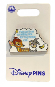 Disney Parks Bambi Thumper Butterflies Say Something Nice Pin New With Card