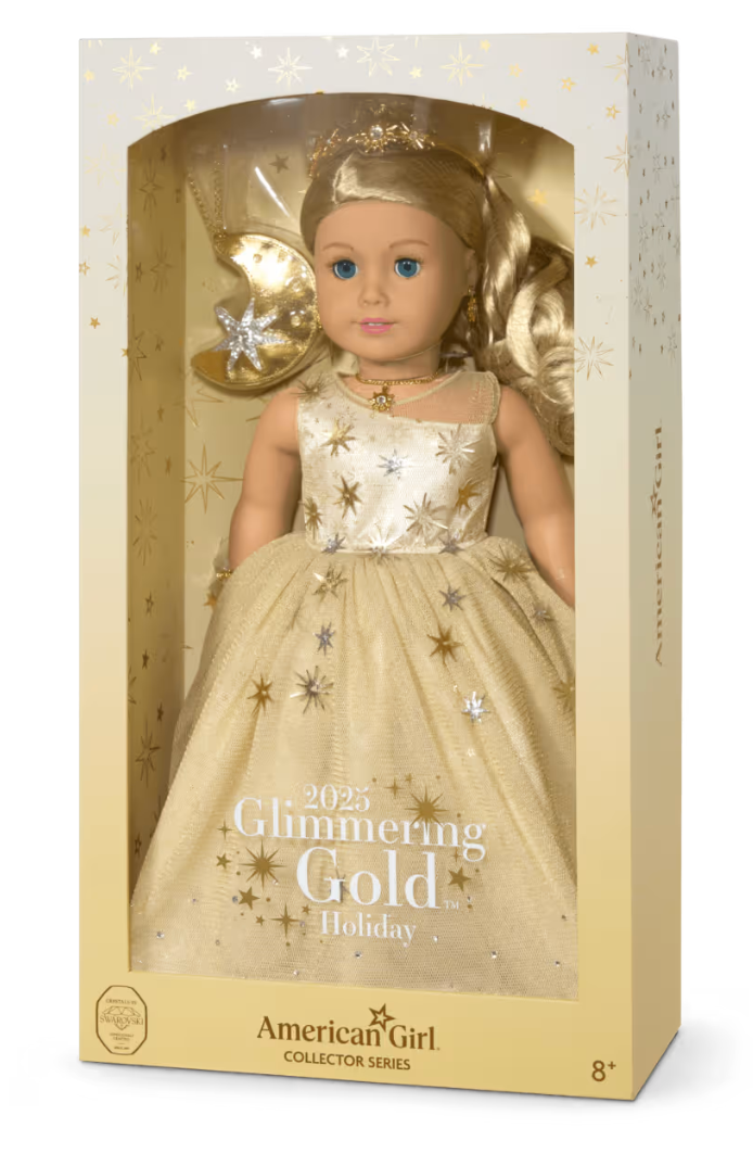 American Girl 2025 Glimmering Gold Holiday Collector Doll New with Box