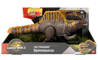 Jurassic World Rebirth Tail Thrasher Spinosaurus Dinosaur Action Figure Sound