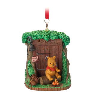 Disney Parks Winnie the Pooh Mr. Sanders Sketchbook Christmas Ornament New w Tag