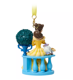 Disney Parks Belle Mrs. Potts and Chip Sketchbook Christmas Ornament New W Tag