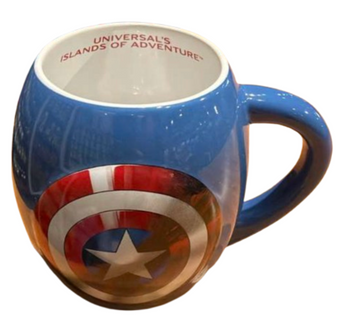Universal Studios Marvel Captain American Shield Coffee Mug New With Tag
