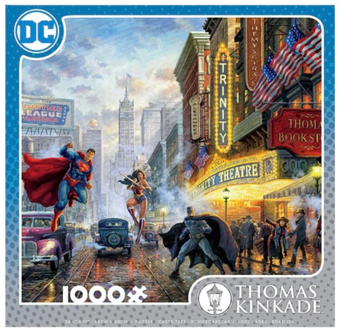 The Trinity DC Comics Jigsaw Puzzle Thomas Kinkade 1000 Piece New Multi Color