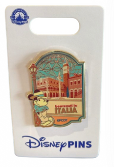 Disney Parks Epcot Benvenuti in Italia Mickey Mouse Pin New with Card