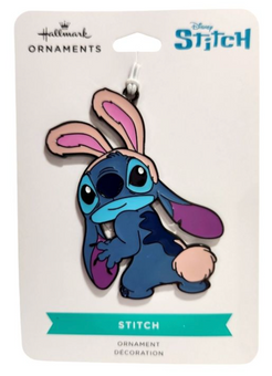 Hallmark Disney (Lilo & Stitch) STITCH with BUNNY EARS Easter Metal Ornament New