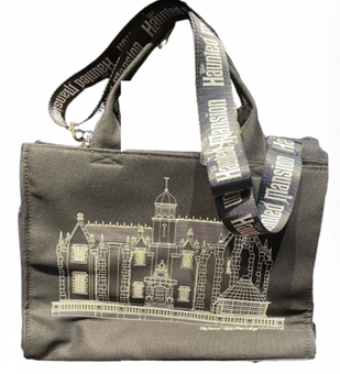Disney Parks Haunted Mansion Black Tote Crossbody Bag New with Tag