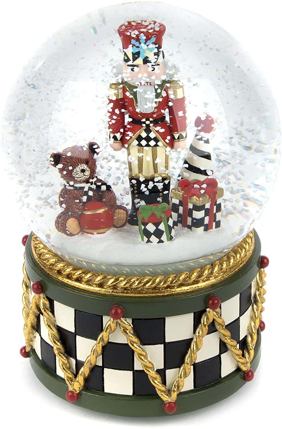 Mackenzie-Childs Nutcracker Christmas Snow Globe New With Box