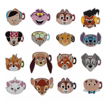 Disney Parks Disney Character Mugs 5-Piece Mystery Pin Blind Pack New With Tag