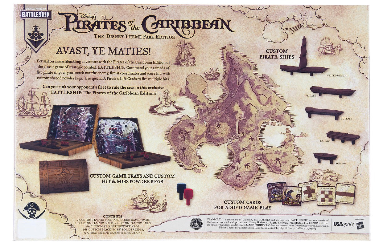 Disney Parks Theme Park Edition Pirates of the Caribbean Battleship Game New