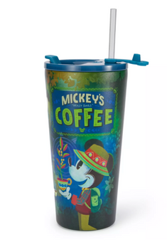 Disney Parks Mickey Mouse Stainless Steel Tumbler with Straw New With Tag
