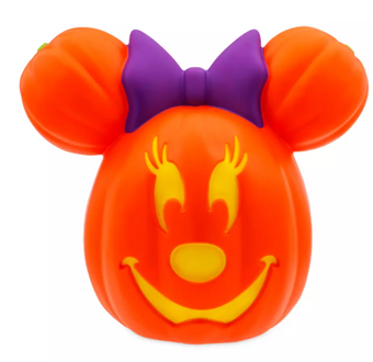 Disney Parks Minnie Mouse Light-Up Jack-o'-Lantern New With Tag