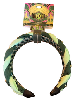 Universal Studios Wicked Conair Elphaba Spa Satin Headband Green New With Tag