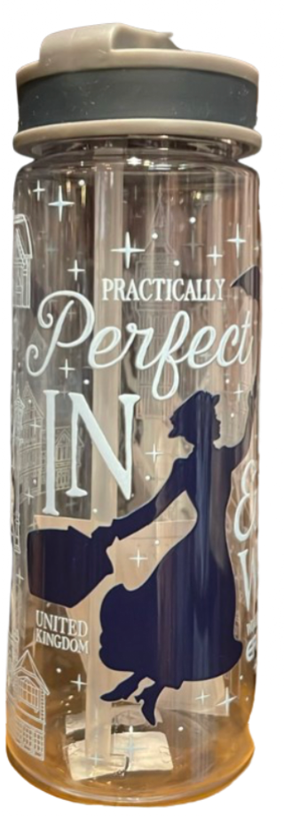 Disney Parks Mary Poppins Plastic Water Bottle United Kingdom EPCOT New With Tag