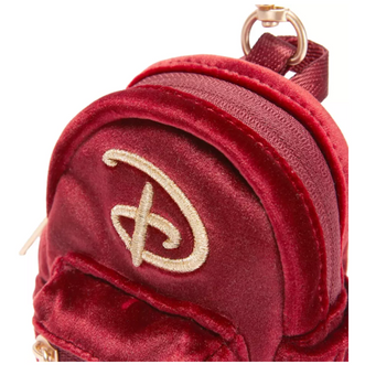 Disney Parks Velvet Miniature Backpack Bag Charm Keychain New With Tag