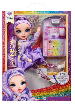 Rainbow High Sparkle & Shine Fashion Doll - Purple Toy New With Box