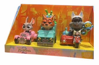 Disney Parks Zootopia 2 Pull Back Stunt Cars Set Toy New With Tag