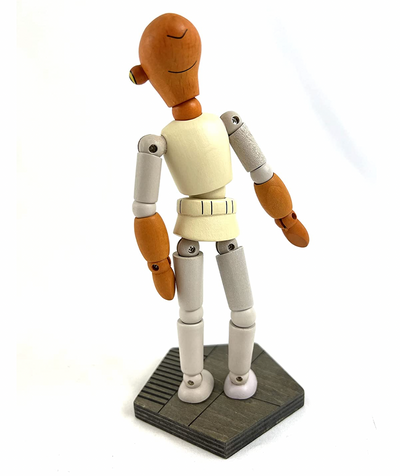 Disney Parks Star Wars Galaxy's Edge Wooden Admiral Ackbar Bendable Toy Figurine