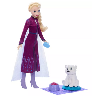 Disney Frozen Elsa Fashion Doll & Polar Bear Cub Figure Toy New With Tag