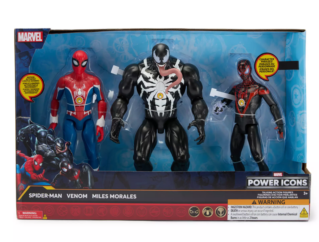 Disney SpiderMan Venom Miles Morales Talking Action Figure Marvel
