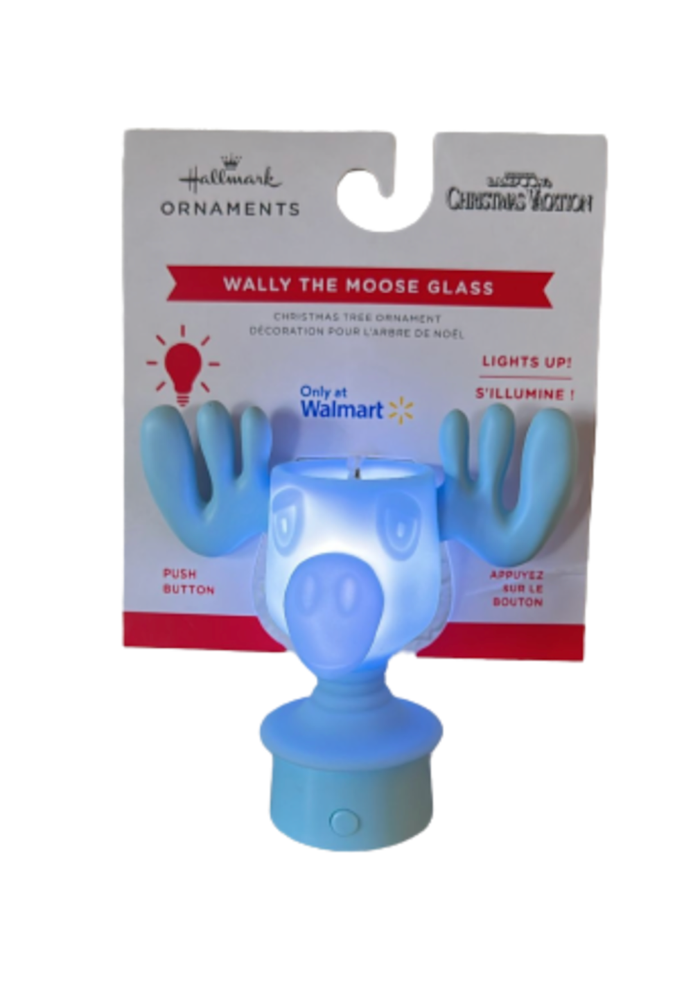 Hallmark Wally the Moose Glass Christmas Vacation Ornament with Light New w Tag