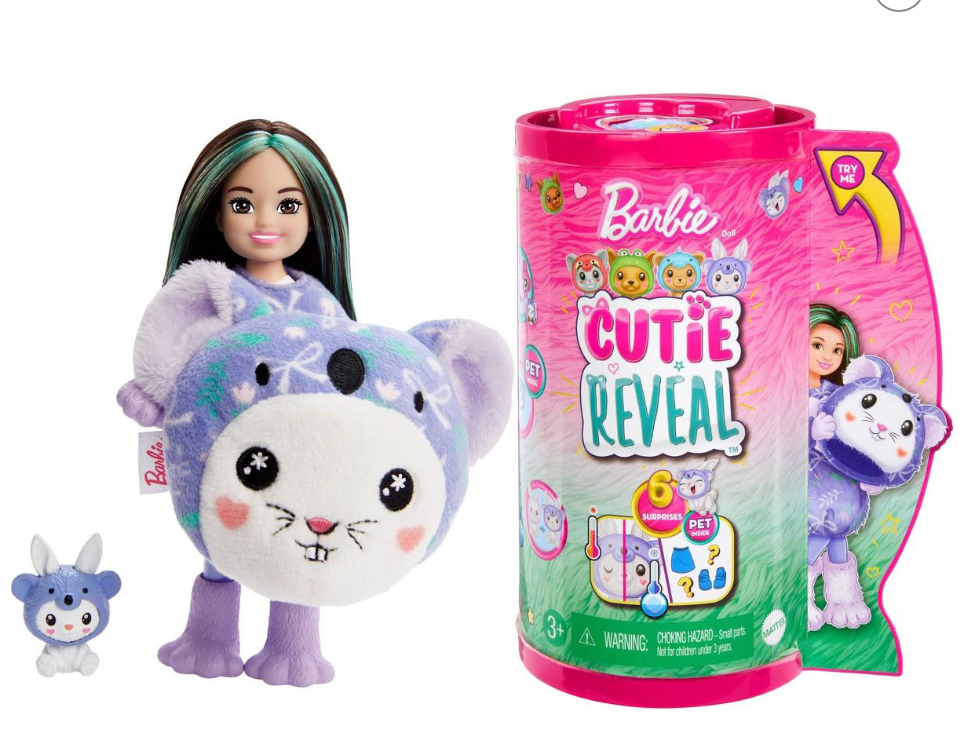 Barbie Cutie Reveal Bunny as Koala Costume Chelsea Small Doll Toy New With Box