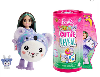 Barbie Cutie Reveal Bunny as Koala Costume Chelsea Small Doll Toy New With Box