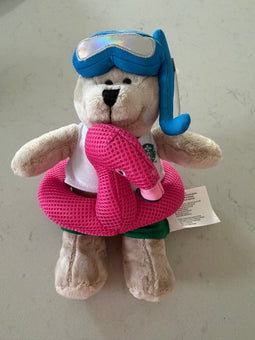 Starbucks 2026 Bearista Bear Flamingo Swimming Summer Europe Plush New with Tag