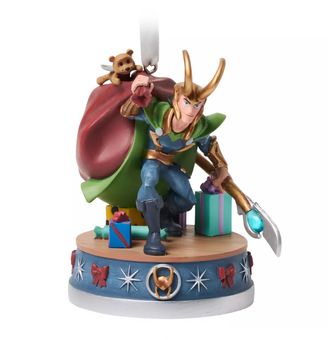 Disney Parks Loki Holiday Light-Up Sketchbook Christmas Ornament New W Tag