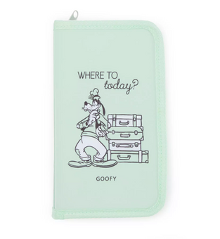 Disney Store Japan Travel Pouch Goofy Where Today Mickey Friends Let's Travel N