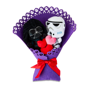 Star Wars Darth Vader Stormtrooper Plush Bouquet Set Valentine Love Flowers New