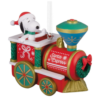 Hallmark Peanuts Snoopy Santa Express Christmas Ornament New With Box
