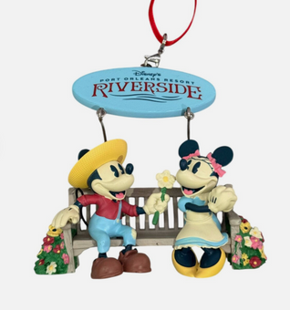 Disney Parks Port Orleans Riverside Mickey Minnie Christmas Ornament New w Tag