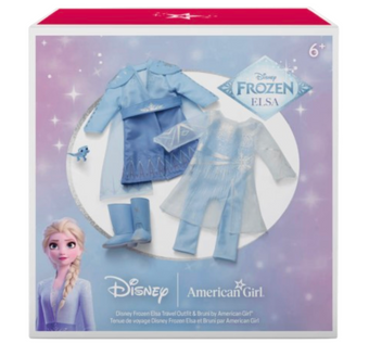 American Girl Disney Frozen Elsa Travel Outfit & Bruni for 18-inch Doll New