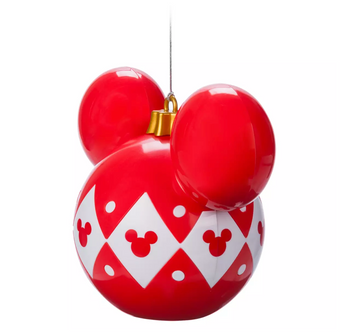 Disney Parks Mickey Icon Holiday Light-Up Decor Ornament Small New with Tag