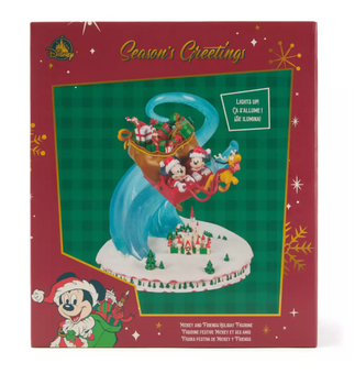 Disney Parks Santa Mickey and Friends Light-Up Musical Holiday Figure New W Tag