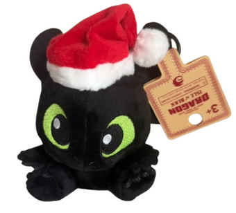 Universal Studios Christmas Toothless With Santa Hat Keychain Plush New With Tag