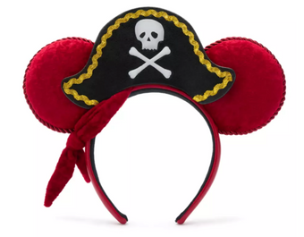 Disney Parks Pirates of the Caribbean Ear Headband for Adults New With Tag