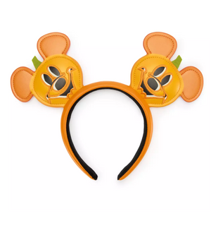 Disney Parks Mickey Pumpkin Jack-o'-Lantern Halloween Ear Headband Adults New