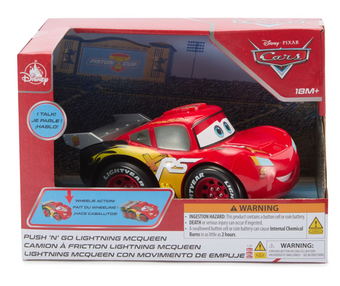 Disney Parks Lightning McQueen Push & Go Talking Car Pixar Cars New With Tags