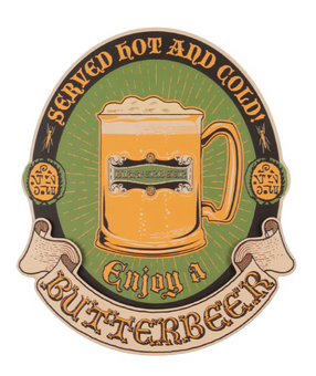 Universal Studios Harry Potter "Enjoy a Butterbeer™" Wooden Sign New With Tag