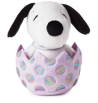Hallmark Easter Peanuts Snoopy in Egg Zip-Along Plush New with Tag