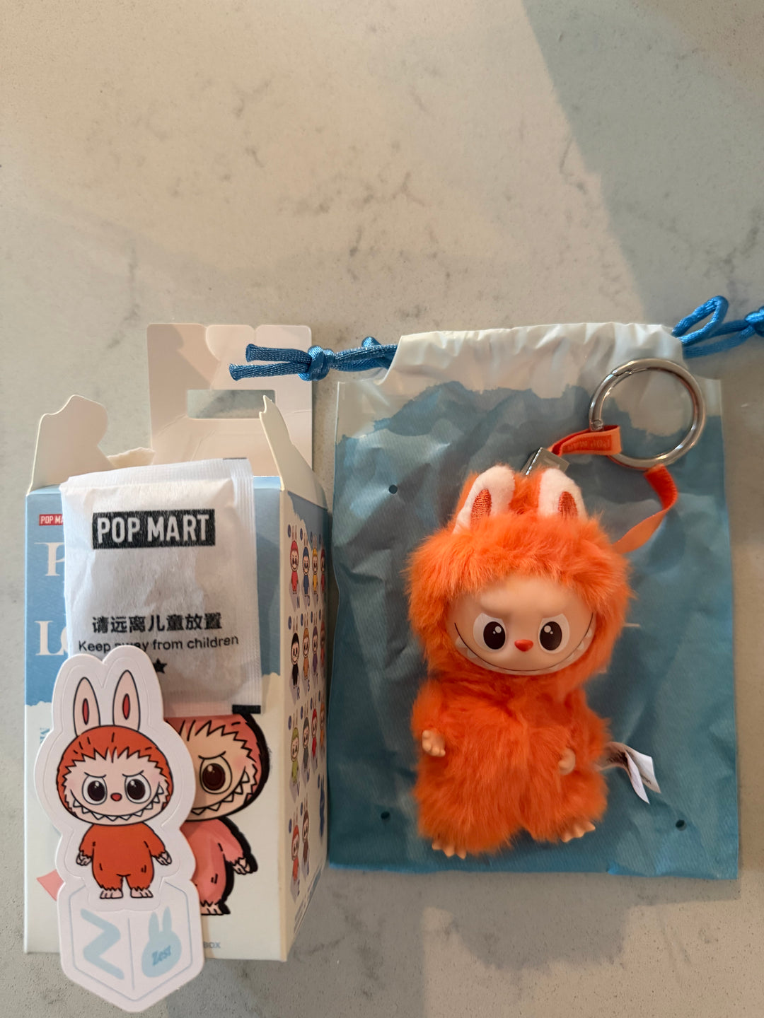 Pop Mart Labubu The Monsters Pin for Love Letter Z Plush Keychain