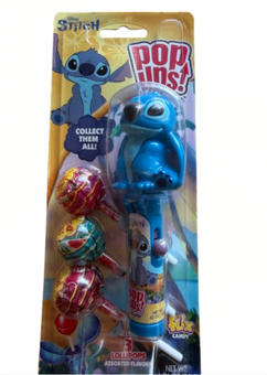 Disney Stitch Pop Ups! 3 Lollipops Assorted Flavors New with Card