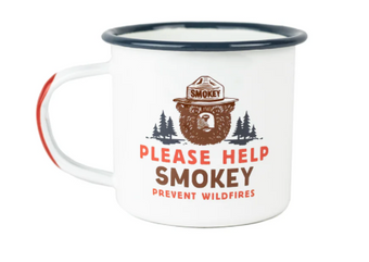 Disney Parks Smokey Bear Enamelware Help Prevent Wildfires Coffee Mug New W Box