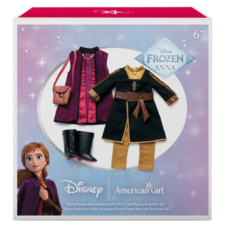 American Girl Disney Frozen Anna Adventure Outfit & Travel Bag for 18-inch Doll