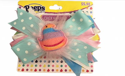 Peeps Easter Peep Rainbow Chick Bow Hairband New with Card