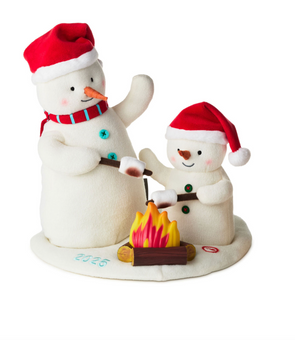 Hallmark Christmas Roasting Marshmallows Singing Snowmen Plush With Light New