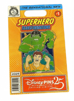 Disney Parks Superhero Transformations Celebrating 25 Hulk Pin New With Tag