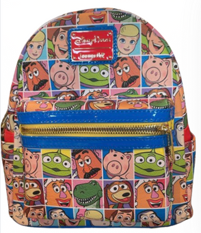 Disney Parks Loungefly Mini Backpack - Toy Story Character Squares New With Tag
