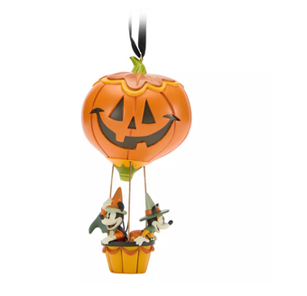 Disney Parks Halloween Mickey Minnie Jack-o'-Lantern Balloon Christmas Ornament